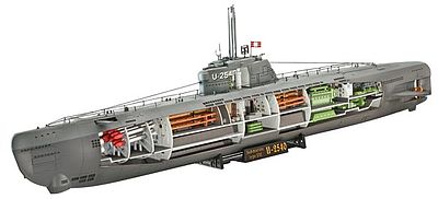 Revell-Germany U-Boat Type XXI with Interior Plastic Model Military Ship Kit 1/144 Scale #05078