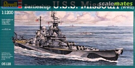 Revell-Germany Battleship USS Missouri WWII Plastic Model Military Ship Kit 1/1200 Scale #05128