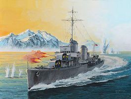 German Destroyer Type 1936 Plastic Model Military Ship Kit 1/350 Scale #05141