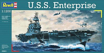 Revell-Germany USS Enterprise Aircraft Carrier Plastic Model Military Ship Kit 1/1200 Scale #05801