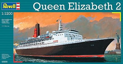 Revell-Germany Queen Elizabeth II Plastic Model Commercial Ship Kit 1/1200 Scale #05806