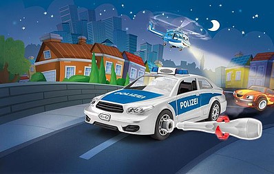 Revell-Germany Revell Jr Police Car Snap Tite Plastic Model Vehicle 1/20 Scale #1002