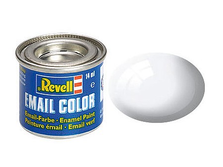 Revell-Germany 14ml. Enamel White Gloss Tinlets Hobby and Model Enamel Paint #32104