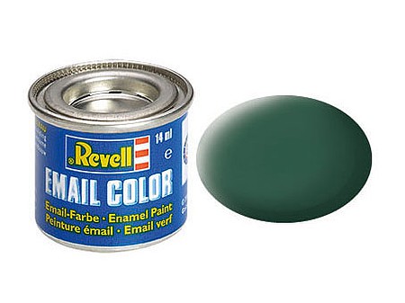 Revell-Germany 14ml. Enamel Dark Green Mat Tinlets Hobby and Model Enamel Paint #32139