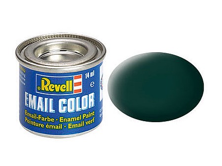 Revell-Germany 14ml. Enamel Black-Green Mat Tinlets Hobby and Model Enamel Paint #32140