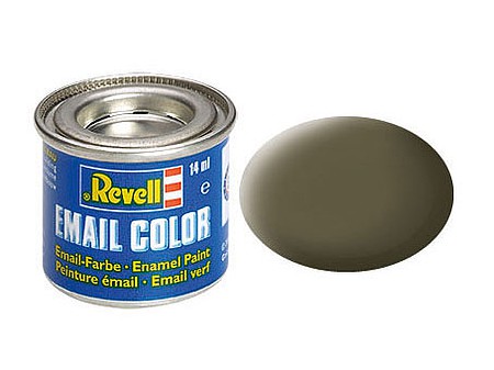 Revell-Germany 14ml. Enamel NATO Olive Mat Tinlets Hobby and Model Enamel Paint #32146