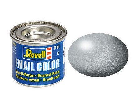 Revell-Germany 14ml. Enamel Silver Metallic Tinlets Hobby and Model Enamel Paint #32190