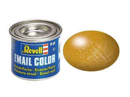 Revell-Germany 14ml. Enamel Brass Metallic Tinlets Hobby and Model Enamel Paint #32192