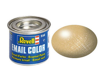 Revell-Germany 14ml. Enamel Gold Metallic Tinlets Hobby and Model Enamel Paint #32194