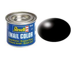 Revell-Germany 14ml. Enamel Black Silk Tinlets Hobby and Model Enamel Paint #32302