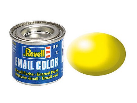 Revell-Germany 14ml. Enamel Luminous Yellow Silk Tinlets Hobby and Model Enamel Paint #32312