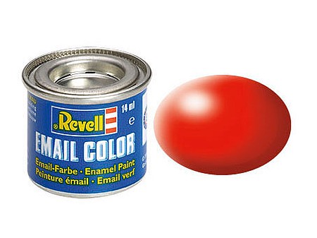 Revell-Germany 14ml. Enamel Luminous Red Silk Tinlets Hobby and Model Enamel Paint #32332