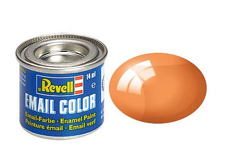 Revell-Germany 14ml. Enamel Orange Clear Tinlets Hobby and Model Enamel Paint #32730