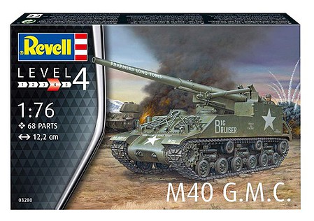 Revell-Germany M40 GMC Tank Plastic Model Tank Kit 1/76 Scale #3280