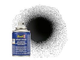 Revell-Germany 100ml Acrylic Black Gloss Spray Hobby and Model Acrylic Paint #34107