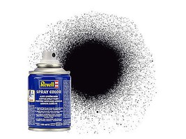 Revell-Germany 100ml Acrylic Black Mat Spray Hobby and Model Acrylic Paint #34108