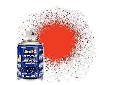 Revell-Germany 100ml Acrylic Luminous Orange Mat Spray Hobby and Model Acrylic Paint #34125