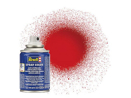 Revell-Germany 100ml Acrylic Fiery Red Gloss Spray Hobby and Model Acrylic Paint #34131