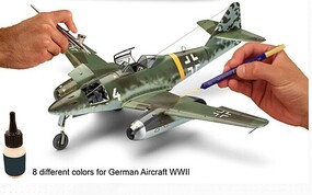Revell-Germany Model Color- WWII German Aircraft Acrylic Paint Set (8 Colors) 18ml Bottles