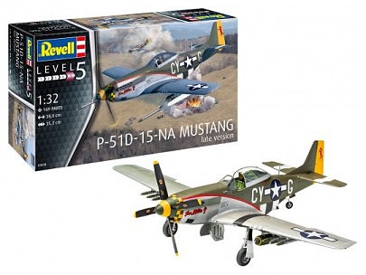 Revell-Germany P51D15 Mustang Late Version Fighter Plastic Model Airplane Kit 1/32 Scale #3838