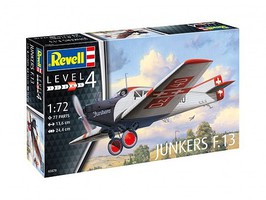 Revell-Germany Junkers F13 Aircraft Plastic Model Airplane Kit 1/72 Scale #3870