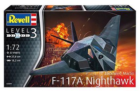 Revell-Germany F117A Nighthawk Stealth Fighter Plastic Model Airplane 1/72 Scale #3899