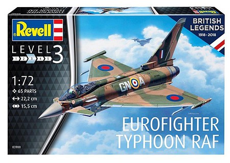 Revell-Germany Eurofighter Typhoon RAF Plastic Model Airplane 1/72 Scale #3900