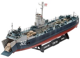 Revell-Germany US Navy landing Ship Medium 40mm Gun Plastic Model Military Ship Kit 1/144 Scale #5169
