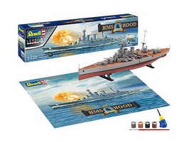 Revell-Germany 1/720 HMS Hood Battleship 100th Anniversary (includes poster) w/paint & glue Revell-Germany 1/720 HMS Hood Battleship 100th Anniversary (includes poster) w/paint & glue