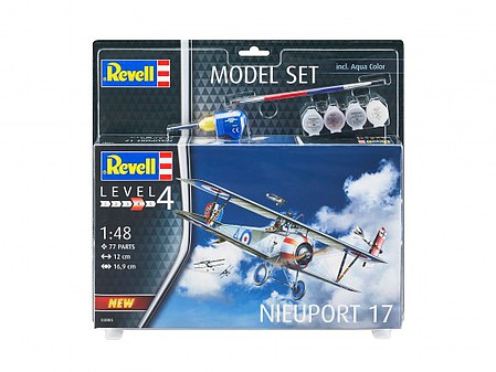 Revell-Germany Nieuport 17 Biplane Fighter Plastic Model Airplane Kit 1/48 Scale #63885