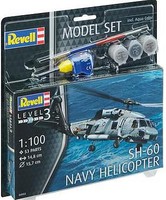 Revell-Germany 1/100 SH60 Navy Helicopter w/paint & glue Revell-Germany 1/100 SH60 Navy Helicopter w/paint & glue