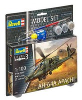 Revell-Germany AH64A Apache Attack Helicopter Plastic Model Helicopter Kit 1/72 Scale #64985