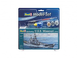 Revell-Germany 1/1200 USS Missouri Battleship WWII w/paint & glue Revell-Germany 1/1200 USS Missouri Battleship WWII w/paint & glue