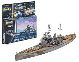 Revell-Germany 1/1200 HMS King George V Battleship w/paint & glue Revell-Germany 1/1200 HMS King George V Battleship w/paint & glue
