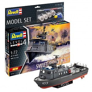 Revell-Germany USN Mk I Swift Boat w/paint & glue Plastic Model Military Ship Kit 1/72 Scale #65176