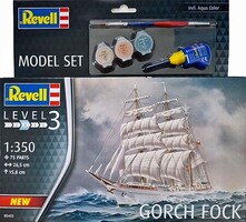 Revell-Germany Gorch Fock Sailing Ship Paint & Glue 1/350 Scale #65432