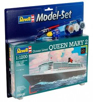 Revell-Germany Queen Mary II Ocean Liner Plastic Model Ship Kit 1/1200 Scale #65808