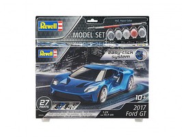 Revell-Germany 1/24 2017 Ford GT Sports Car (Snap) w/paint & glue Revell-Germany 1/24 2017 Ford GT Sports Car (Snap) w/paint & glue