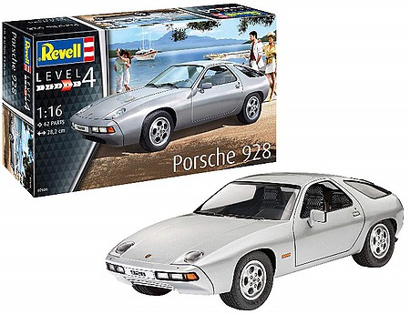 Revell-Germany Porsche 928 Sports Car Plastic Model Car Kit 1/16 Scale #7656