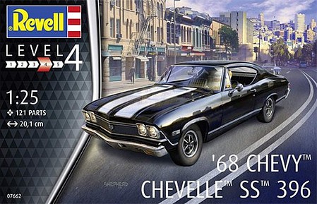 Revell-Germany 1968 Chevy Chevelle SS 396 Car Plastic Model Car Kit 1/25 Scale #7662
