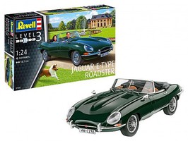Revell-Germany Jaguar E-Type Roadster Car Plastic Model Car Kit 1/24 Scale #7687