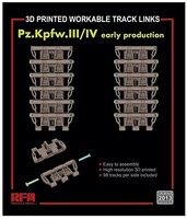 Rye Pz.Kpfw.III/IV Workable Track Links Plastic Model Vehicle Accessory 1/35 Scale #2013