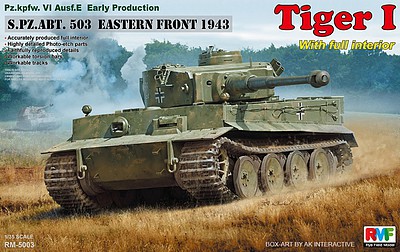 Rye Pz.Kpfw.VI Ausf.E Early Prod. with Interior Plastic Model Military Vehicle 1/35 Scale #5003