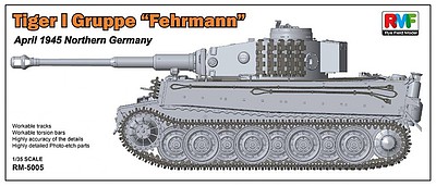 Rye Tiger I Gruppe Fehrmann Plastic Model Military Vehicle 1/35 Scale #5005