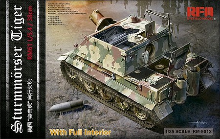 Rye Sturmmorser Tiger with Full Interior Plastic Model Military Vehicle Kit 1/35 Scale #5012