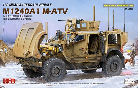 Rye M1240A1 M-ATV MRAP with Full Interior Plastic Model Military Vehicle Kit 1/35 Scale #5032