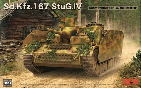 Rye Sd.Kfz.167 StuG.IV Early Production Plastic Model Military Tank Kit 1/35 Scale #5061