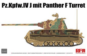 Rye Pz.Kpfw.IV J mit Panther F Turret Plastic Model Military Tank Kit 1/35 Scale #5068