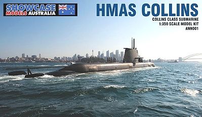 Showcase HMAS Collins SSG73 Royal Australian Navy Submarine Plastic Model Submarine Kit 1/350 #1