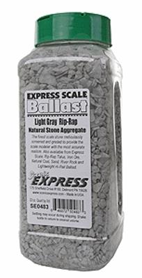Scenic-Expr Rip Rap Light Gray - 1 Quart Model Railroad Ground Cover #se0483